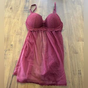 La SENZA Burgundy Lace Chemise